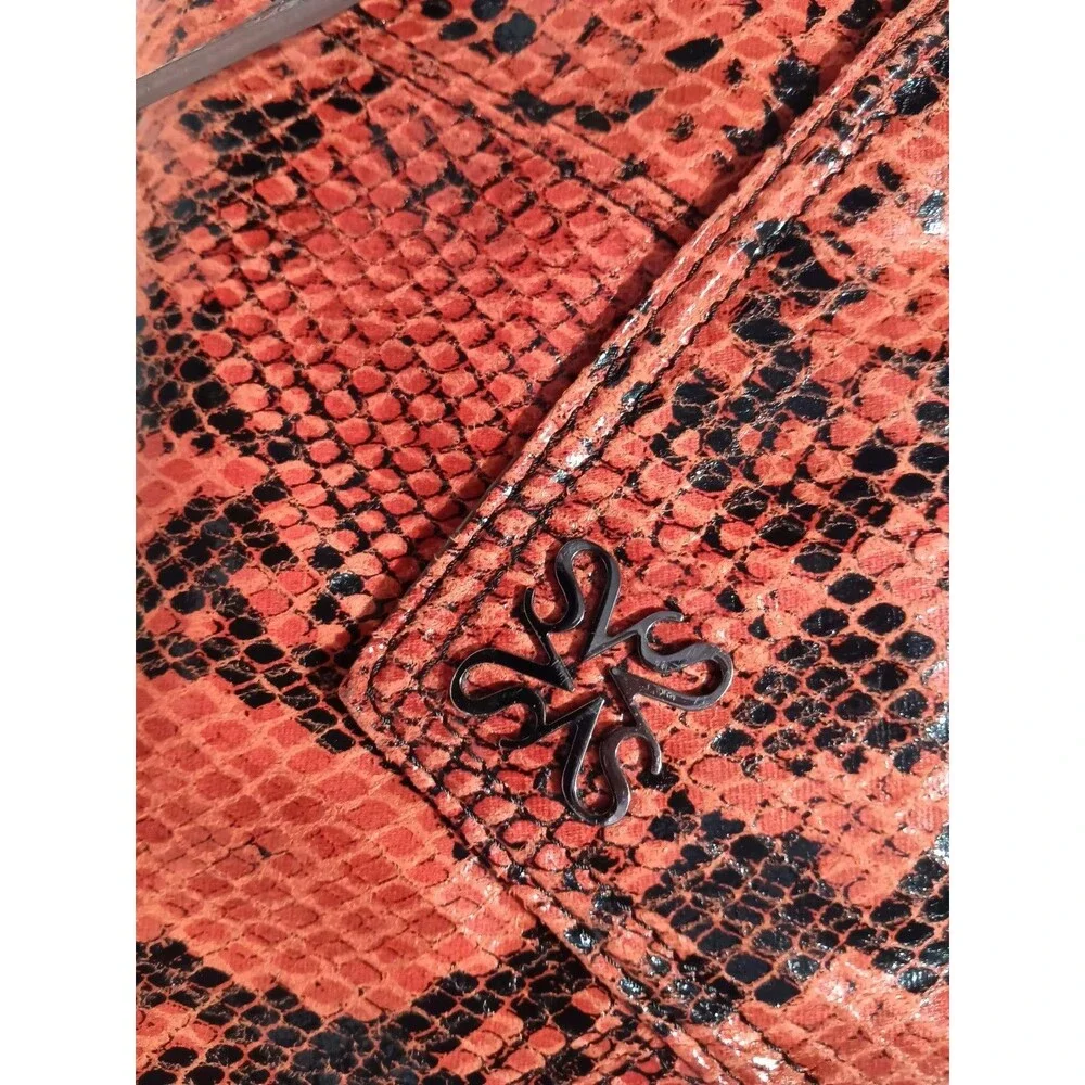 Simply Vera Faux Snakeskin Envelope Clutch Wristlet Purse 8